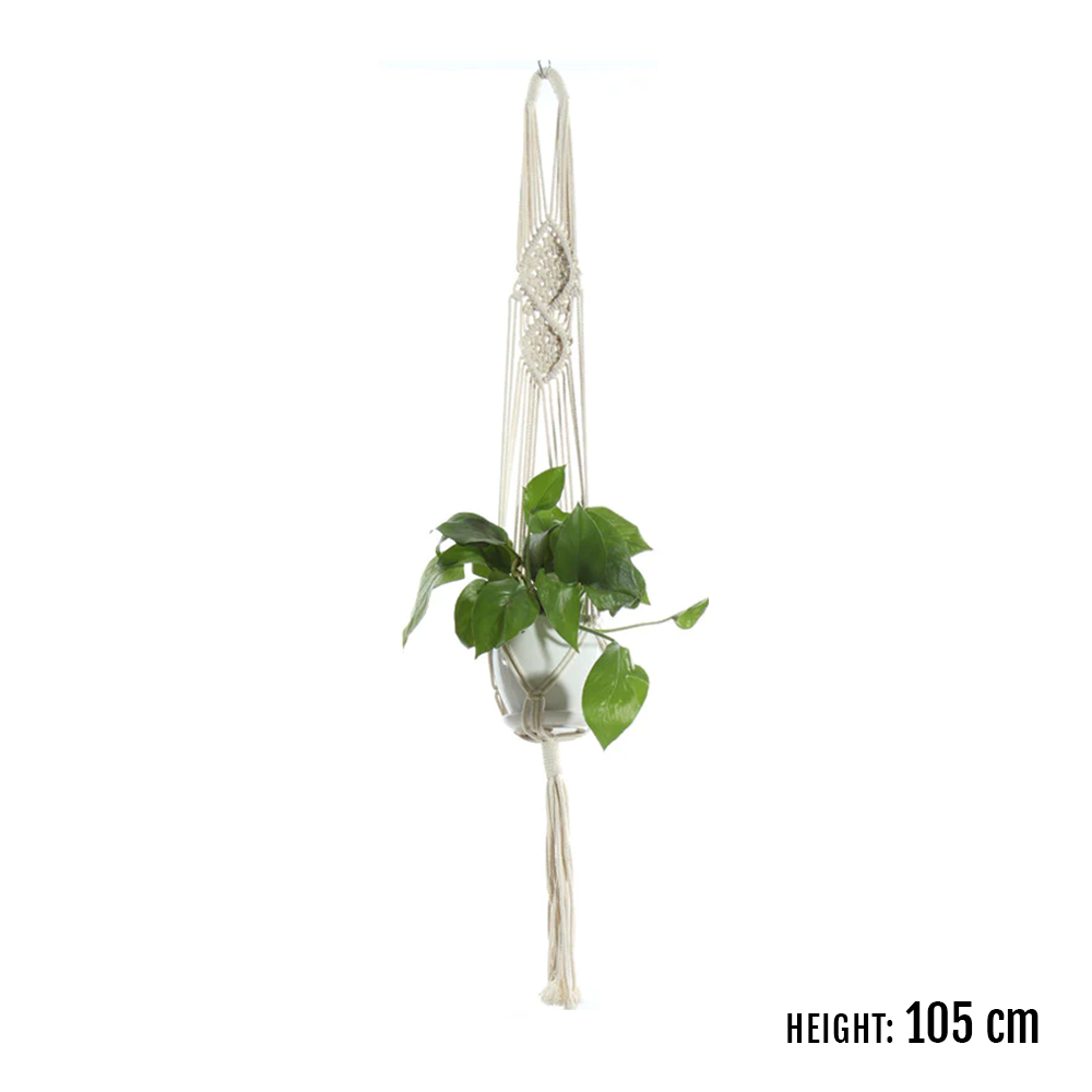 Rope hanging basket sling, a versatile and decorative way to showcase your plants.