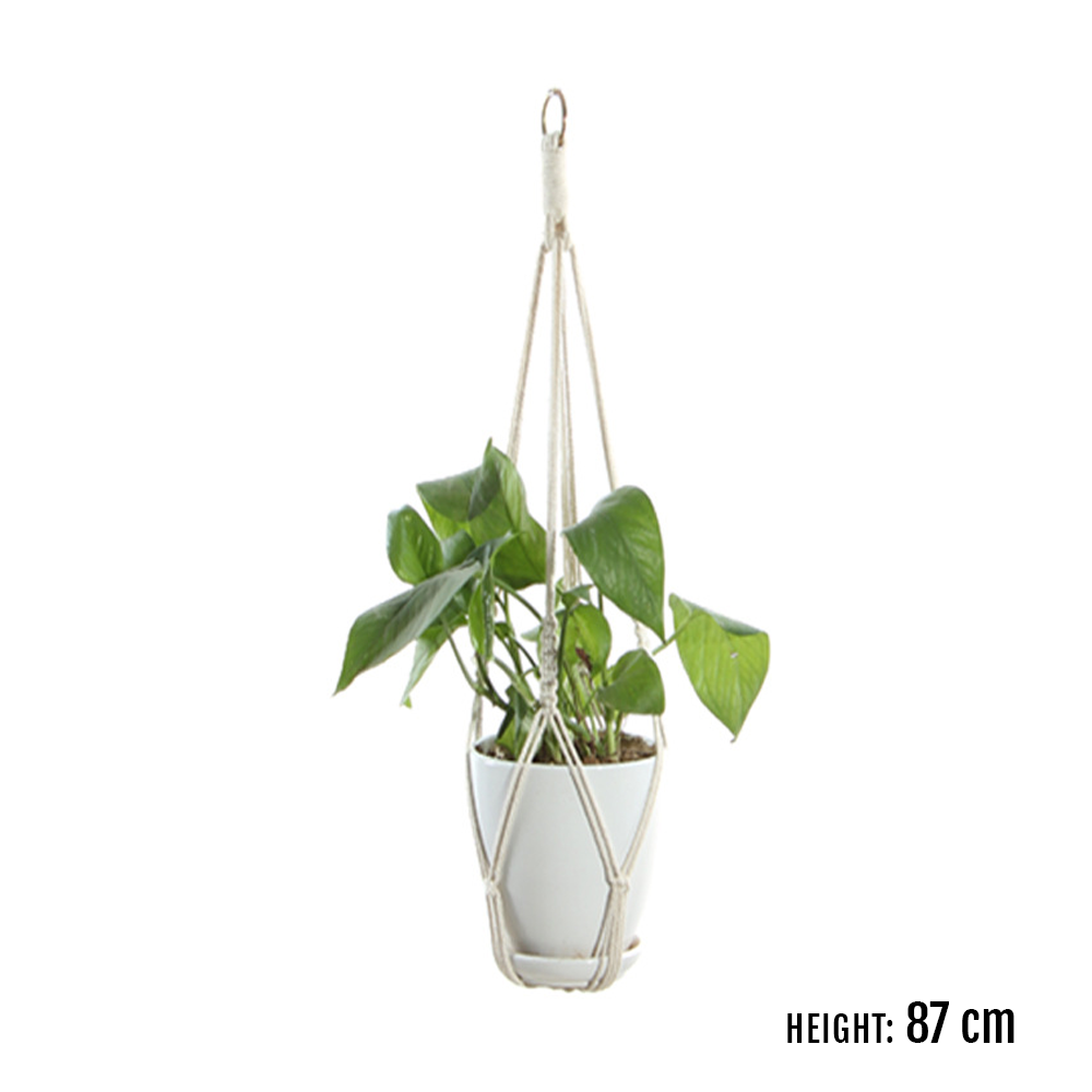 Rope hanging basket sling, designed to securely hold your indoor plants.