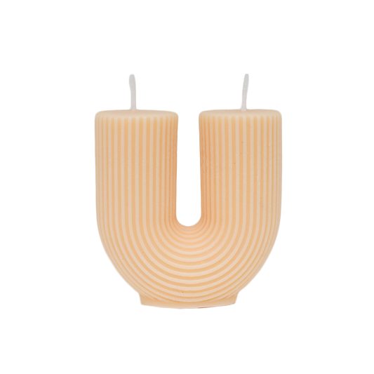 Striped Geometric U-shaped Scented Candle