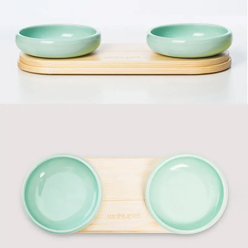 Bamboo Frame Pet Food Bowl - Image #4