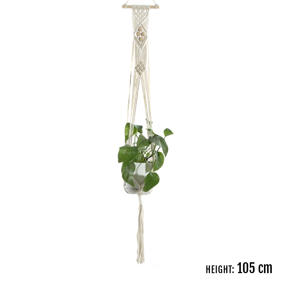 Indoor plant hanging sling, crafted from high-quality and sustainable rope.