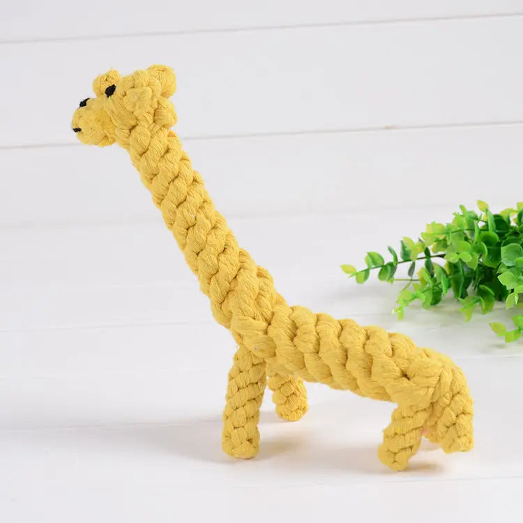 Cotton Rope Giraffe Pet Toy - Image #2