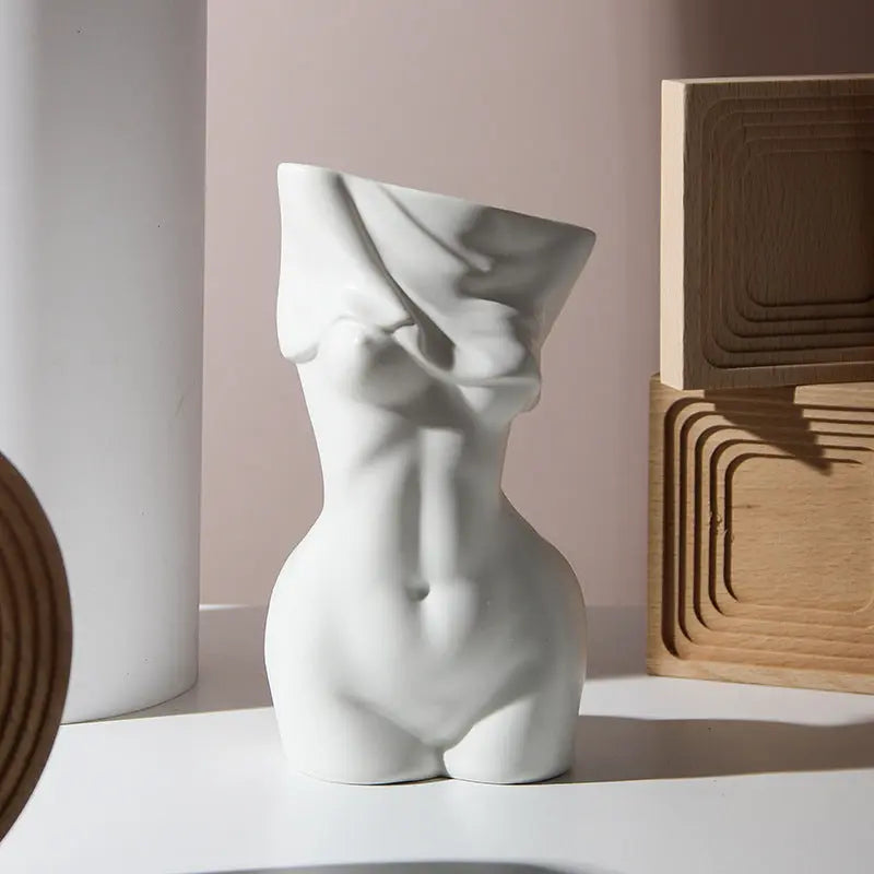 Unique human body ceramic vase, a statement piece that showcases your artistic taste.