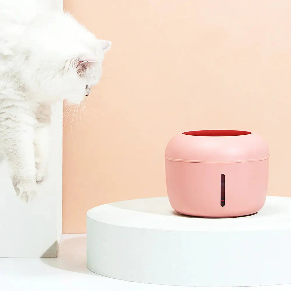 Quiet pet drinking bowl, designed to save energy and reduce noise for your pet.