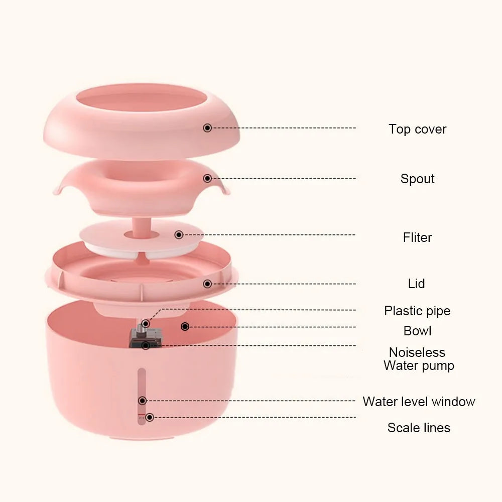 Silent Pet Purifying Drinking Fountain